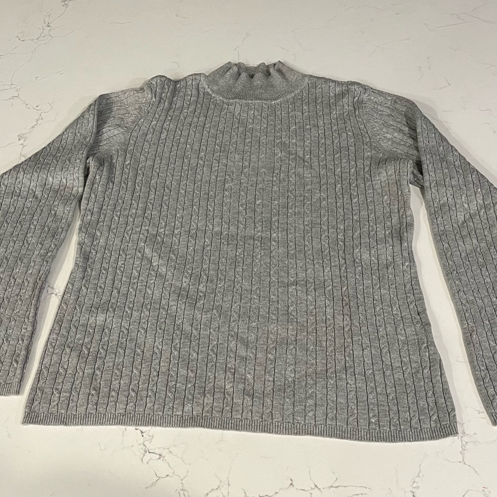 Gray Ribbed Sweater - Picture 1 of 3